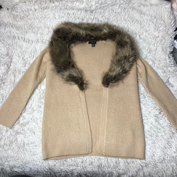 Forever 21 Sweaters - Plus Size Faux Fur Trimmed Cardigan!